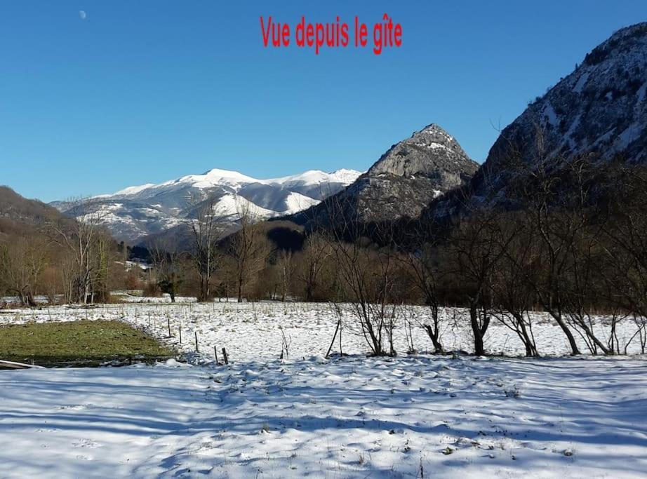 Grange En Pierres. Grand Jardin Et Belle Vue Villa Saurat Buitenkant foto